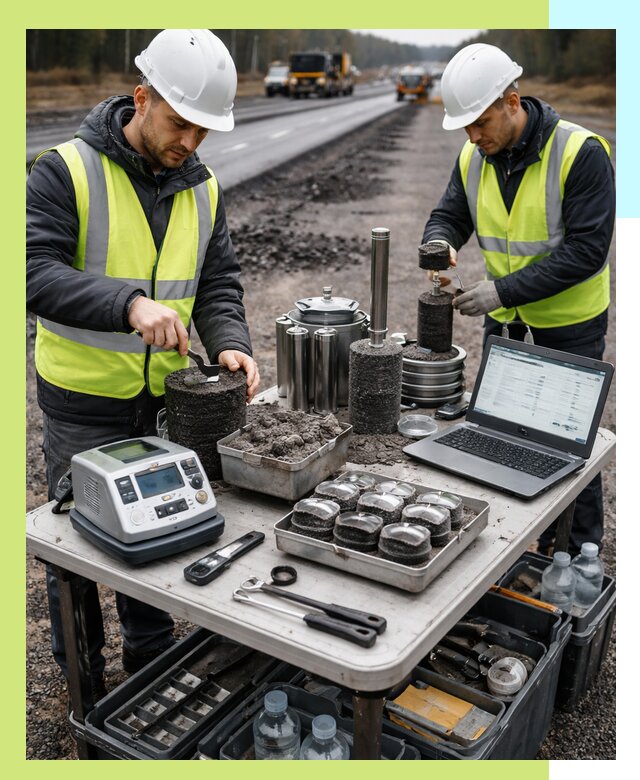 Сертификация асфальта: испытания и подтверждение в Чите